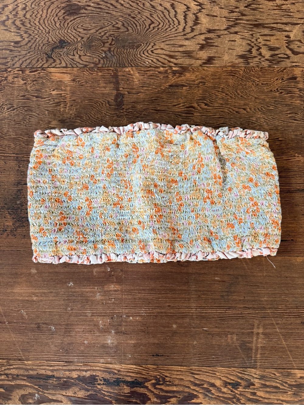 American Eagle Outfitters Pastel Floral Smocked Tube Top